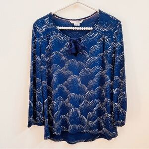 Boden Aurelia Clouds Print Wool Blend Top